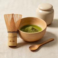 Fouet à matcha traditionnel japonais à 100 brins, fait main en bambou blanc, fouet à matcha en bambou pour la cérémonie du thé