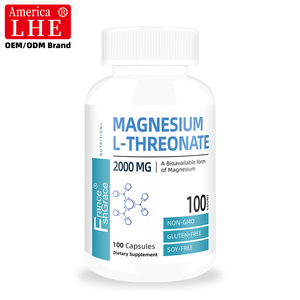 Fabricant de suppléments nutraceutiques de magnésium L-thréonate, sans OGM, 2000 mg, soutien cognitif, capsules de magnésium L-thréonate - Product Image 1