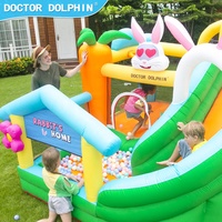 Pièces détachées, médecin et dauphin, nouvelle mode, lapin mignon, château gonflable, maison avec deux cerceaux, fabrication en chine