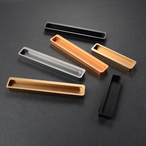 Poignée en alliage d'aluminium Poignées de porte d'armoire simples et cachées Poignée invisible Luxe Minimaliste - Product Image 4