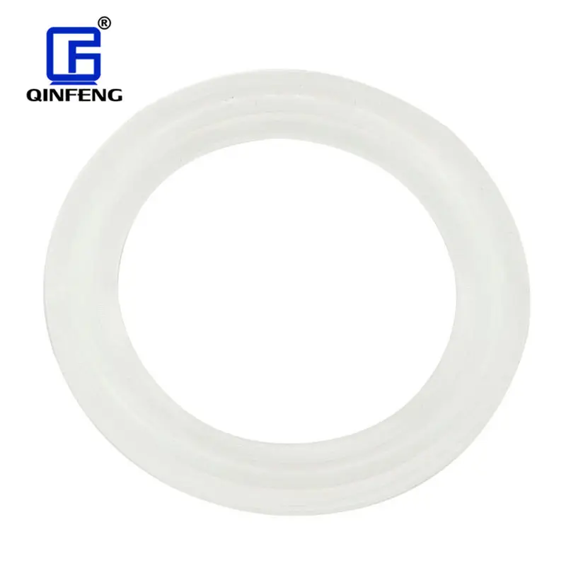 Qinfeng Saniter 3A DIN Standar Food Grade Putih Silicone Tri Clamp Ferrule Gasket