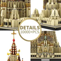 10328 Piezas, Modelo de Arquitectura de la Sagrada Familia de Barcelona Medieval, Bloques de Construcción de Edificios Modulares, Juguete de Construcción