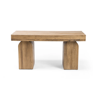 Bureau d'ordinateur contemporain en bois massif, style antique, pour réception, bureau ou espace de travail à domicile, personnalisable