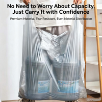 Bolsas de Plástico Resistentes y Gruesas de Gran Capacidad para Mudanza, Impermeables, para Empacar Ropa, Mantas y Equipaje