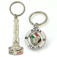 Porte-clés Souvenir Touristique Rome Italie en Métal Émaillé 3D Personnalisé – Nouveauté Promotionnelle du Fournisseur