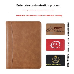 Nouveau Porte-documents en <span class=keywords><strong>Cuir</strong></span> PU A4 avec Fermeture Éclair, Organiseur de Fichiers de <span class=keywords><strong>Bureau</strong></span> avec Chargeur de Batterie Externe - Product Image 6