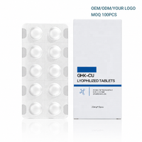 Poudre lyophilisée de peptide de cuivre GHK-Cu de qualité cosmétique, très vendue, végétalienne et sans parabène