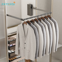 Tringle à vêtements escamotable pour armoire, OEM ODM, tringle de placard réglable en alliage d'aluminium, taille personnalisée, logo, projet personnalisé pour toute la maison