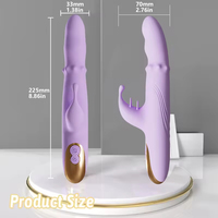 3-in-1 Vollautomatischer Tragbarer Vibrator IPX7 Wasserdicht USB Wiederaufladbar Geräuscharmer Starker Schock-Massagestab für Erwachsene Sexspielzeug