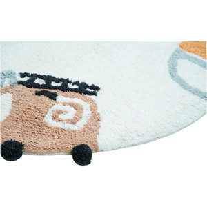Tappetino da bagno HMS 32 \ "bianco blu verde cotone auto giovani tappetini da bagno rotondi - Product Image 1
