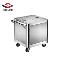 Voiture en acier inoxydable, 50KG, pour farine et riz, à roulettes, expédition directe