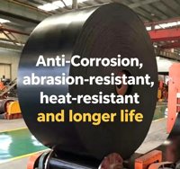 Banda Transportadora de Goma Thinkroll de 500 mm/600 mm/750 mm/1400 mm/1500 mm de Ancho, 60/36 Pulgadas, Negra/Verde, Resistente al Fuego y al Calor, con Rodillos