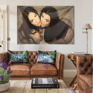 Drapeau sur le thème de <span class=keywords><strong>Megan</strong></span> <span class=keywords><strong>Fox</strong></span>, décoration murale iconique du glamour hollywoodien pour la maison, le bar, la salle de club, décoration esthétique de style années 2000, 90x150cm - Product Image 2