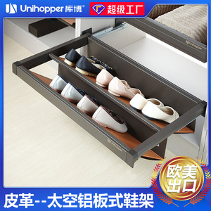 Foldable Shoe <b>Rack</b> <b>Wardrobe</b> Cabinet Sliding Drawer Damping Adjustable Storage for Closet Aluminum Alloy 600mm Standing Type - Product Image 5