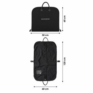 Sac de transport de luxe en toile pour vêtements, housse anti-poussière zippée portable grande capacité pour costumes, voyages d'affaires, mariages et vestes de cérémonie - Product Image 2