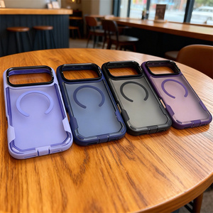 Cover con glitter per iPhone 13 Pro Max, serie Protecam Spark - azzurra - Italiano