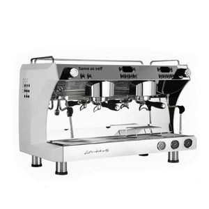 Machine à café commerciale haut de gamme en acier inoxydable avec broyeur intégré, double pompe semi-automatique, compatible UE/USA/Italie - Product Image 5
