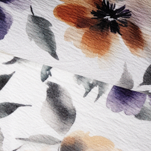 Tissu en crêpe de polyester de haute qualité, design floral froissé en spandex, pour vêtements et robes - Product Image 5