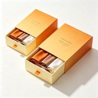 Boîte à tiroir en carton rigide de luxe avec impression de logo personnalisé pour foulards, bijoux, sous-vêtements, chaussettes, foulards en soie, emballage coulissant