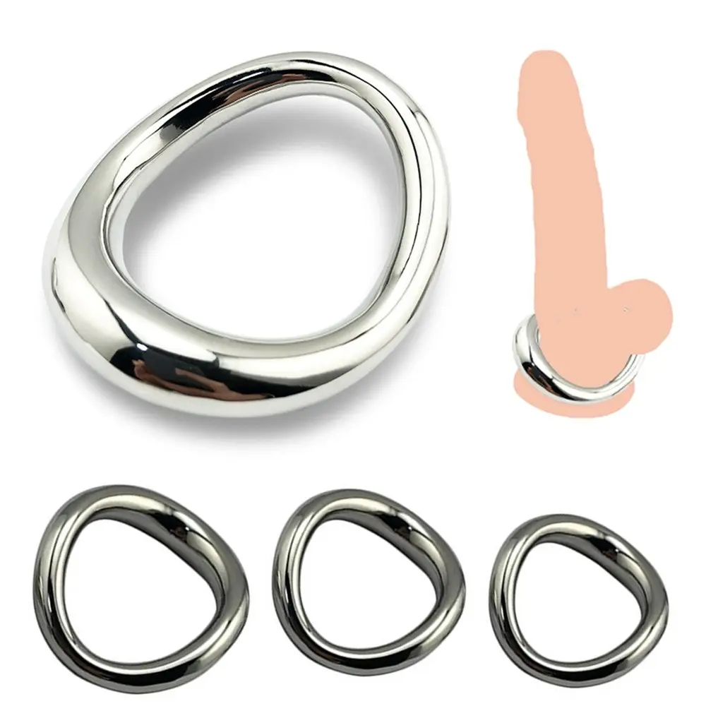 Metal Cock Ring Stretcher Penis Bondage Chastity Lock Delay Ejaculation Stainless Steel Sex Toys for Men Adult Game%