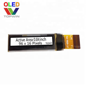 0.<span class=keywords><strong>84</strong></span> "0.<span class=keywords><strong>84</strong></span> inch màu trắng loại 14 pin 96x16 độ phân giải màn hình OLED giao diện I2C UG-9616TSWBG01 OLED hiển thị hiển thị - Product Image 5