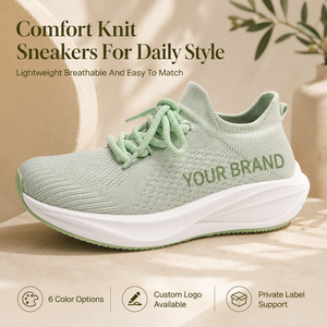 Chaussures de course personnalisées, tige en maille respirante, légères, à lacets, avec logo imprimé, pour unisexe, sport quotidien - Product Image 1