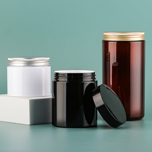 Không Bị Rò Rỉ Kích Thước Lớn Rõ Ràng Màu Đen Trắng 180Ml 200Ml 300Ml Nhựa Pet Các Loại Kem Lọ 500 Ml Nhựa Jar Cho Mỹ Phẩm - Product Image 4