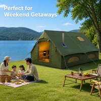 Tente de camping gonflable familiale pour l'extérieur, tissu Oxford, double couche, ouverture automatique rapide