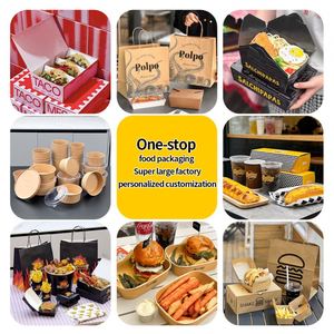 Eco-Friendly Recyclable Custom Printed Your Own Logo Restaurant Catering Schnitzel Takeaway Packaging Kraft Brown Paper <b>Bag</b> - Product Image 2