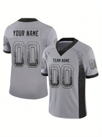 Camiseta de Fútbol Sublimada Personalizada de Fábrica con Nombre y Número del Equipo, 210 g/m², 100 % Poliéster, Secado Rápido, Uniforme de Fútbol Americano