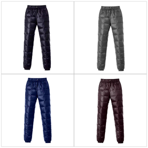Wholesale Oem Puff Winter Men'S Bubble Padded Outdoor Custom Logo Trousers Filled Goose <strong>Down</strong> Cotton Puffer <strong>Pants</strong> - Product Image 2