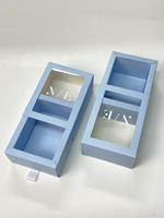 2024 nouveau design boîte de vente au détail personnalisée emballage en papier boîte-cadeau tendance chaude avec fenêtre transparente boîte à tiroir avec couvercle transparent