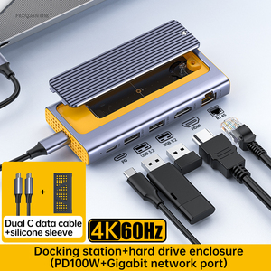 Base de Conexión USB C 6 en 1 OEM, Hub Multipuerto USB C Portátil, Carcasa para <span class=keywords><strong>Disco</strong></span> <span class=keywords><strong>Duro</strong></span> Macbook con Carcasa para SSD M.2 NVMe - Product Image 2