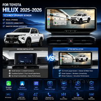 Navigation automobile Android à double écran 12,3 pouces RoadNavi pour Toyota Hilux 2025-2026, lecteur multimédia, tableau de bord, CarPlay sans fil, GPS