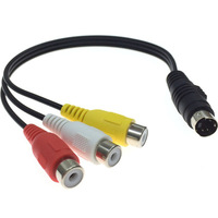 S-Video Mini Din 7 Pin auf 3 Rca Stecker oder Buchse Audio Av Kabel Komponenten kabel Adapter Audio Video Konvertierungs kabel