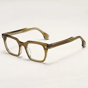 2024 vente chaude de haute qualité acétate rétro mode Vintage cadre rond hommes classique lunettes lunettes femmes jambes larges