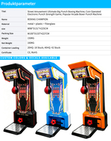 Machine de boxe et de kick arcade à monnayeur, double fonction, jeu électronique, garantie 1 an, en anglais, usage commercial