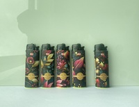Briquet OEM portable en plastique à silex Allume-cigare de cuisine classique en métal Accessoire pour fumer jetable Logo personnalisé Cadeaux publicitaires