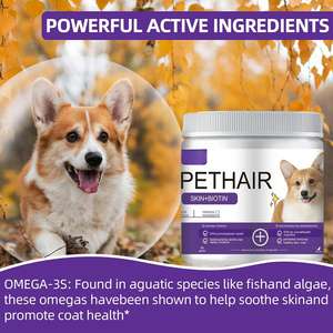 Productos transfronterizos para la salud de las mascotas, tabletas masticables para el cuidado del cabello, PIEL + BIOTIN, soporte de ventas directas de fábrica OEM - Product Image 2