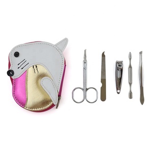calidad superior 5 piezas manicura <span class=keywords><strong>pedicura</strong></span> de acero inoxidable uña Clipper herramientas de desbarbado con León de mar bolsa - Product Image 2