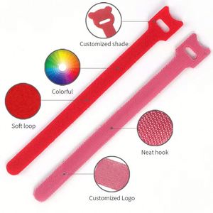 Bande auto-adhésive à double face personnalisée avec logo imprimable, 2 cm de large, en nylon, attaches velcro pour câbles - Product Image 3