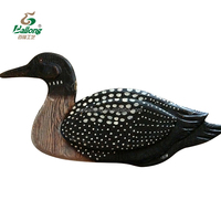 Décoration murale artisanale en bois sculpté de canard rustique vintage, artisanat en bois, décoration intérieure, technique de peinture, à suspendre, 46CM