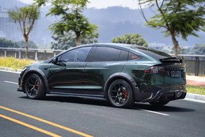 สำหรับ Tesla โมเดล x cmst-Style ชุดบอดี้ไฟเบอร์คาร์บอนไฟเบอร์อัพเกรด fro NT Lip diffuser spoiler widebody สภาพใหม่ - Product Image 4