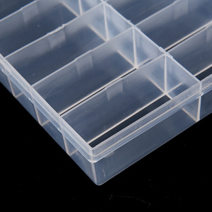 Boîte de rangement vide en plastique transparent à 12 compartiments pour outils de manucure, bijoux, autocollants, organisateur de salon - Product Image 5