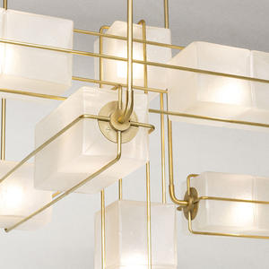 โคมไฟระย้า LED ปรับระดับความสูงได้ สไตล์จีนโมเดิร์นมินิมอล สำหรับร้านอาหาร ห้องน้ำชา ห้องนั่งเล่น โรงแรม โชว์รูม - Product Image 5