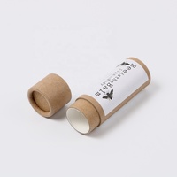 Baume à lèvres écologique Tube de papier déodorant naturel brun Kraft papier carton conteneur emballage corps huile papier Tube résistant à l'huile