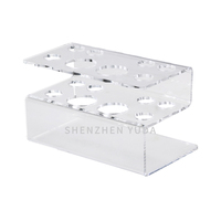 Support de tubes à essai en forme de S, présentoir en acrylique, étui pour flacons, bouteilles, brosses à dents, cigares, rasoirs, stylos