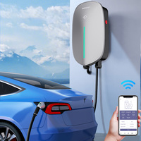 RUIVANDA kotak dinding harga grosir 7kW 11KW 22kW kotak dinding Ac Ev stasiun pengisi daya Ac kontrol aplikasi stasiun pengisi daya mobil Ev Charger