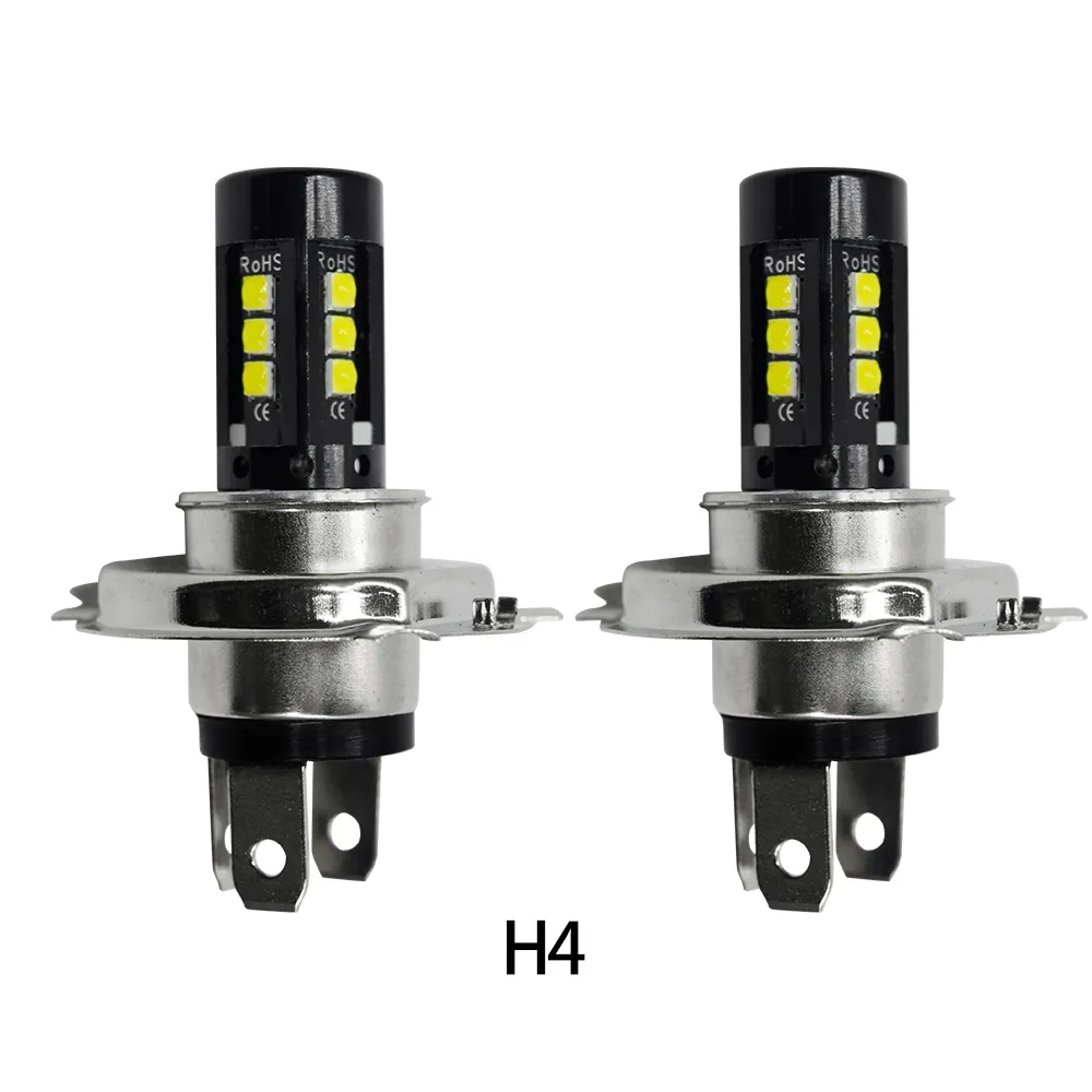 Parfait LED H4 15SMD 3030 voiture antibrouillard Super lumineux LED Auto lampe DC12V blanc drl antibrouillard phare ampoules H4