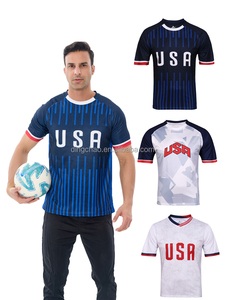 מכירת חולצות כדורגל בהתאמה אישית בהדפסת סובלימציה, מדים זולים בהתאמה אישית, 100% פוליאסטר, חולצת כדורגל קלאסית בסגנון לאומי <span class=keywords><strong>2026</strong></span> - Product Image 3